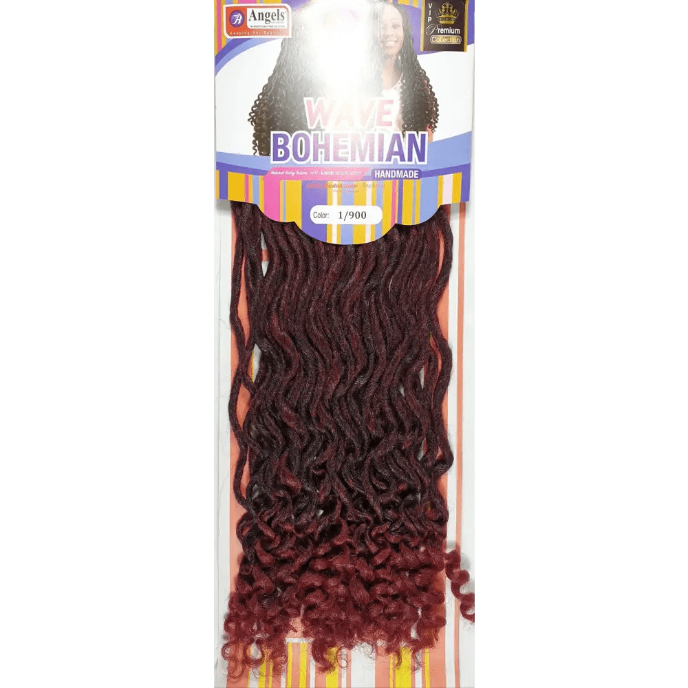 Wave Bohemian No 1/900 - Black / Maroon | Afrihair