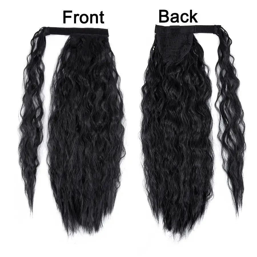 Wrap Ponytail Wavy 22Inch 1B | Afrihair