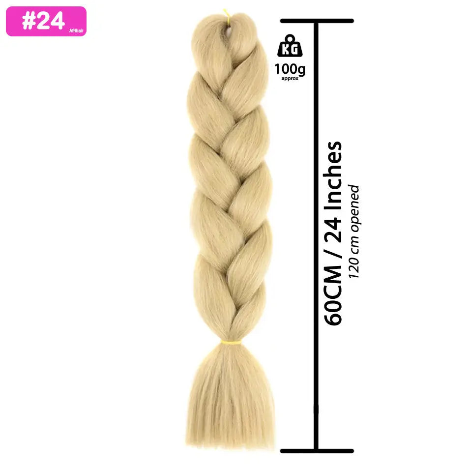 #24 - Jumbo Braiding Hair 24 Inch Blonde - Afrihair - 24