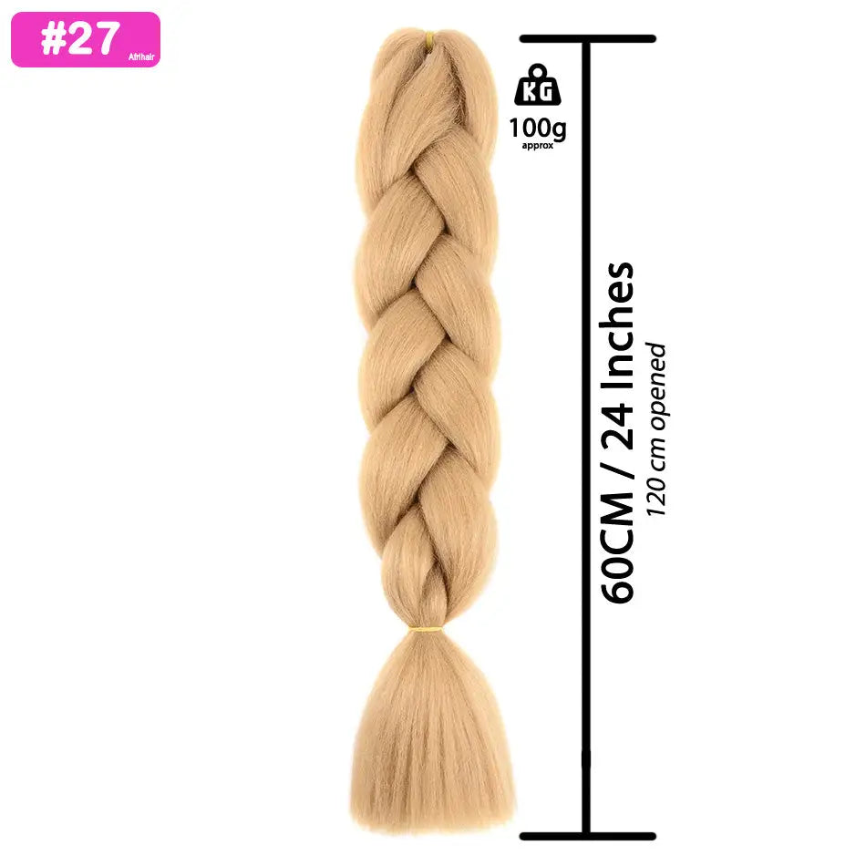 #27 - Jumbo Braiding Hair 24 Inch Dark Blonde - Afrihair