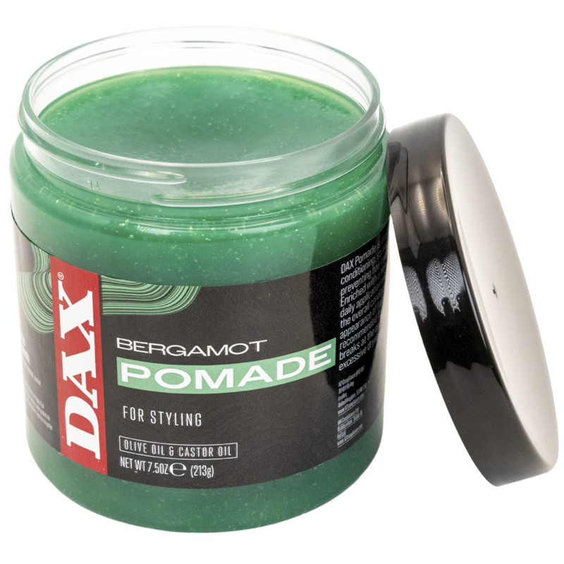 DAX Bergamot Pomade 14oz back label ingredients and directions