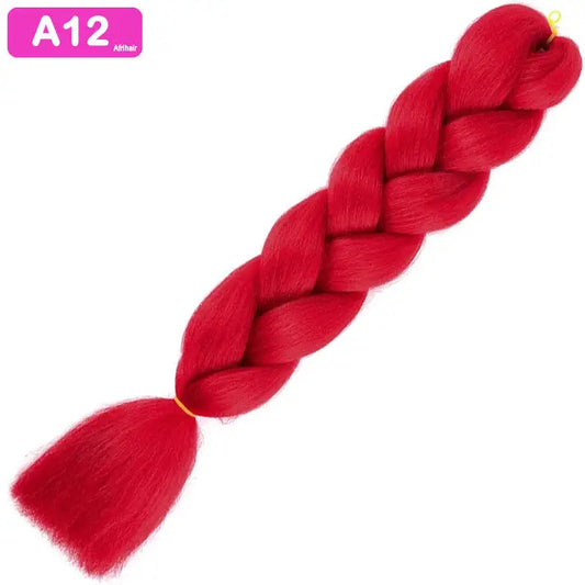 A12 - Jumbo Braiding Hair 24 Inch Red - Afrihair - 24 Inch