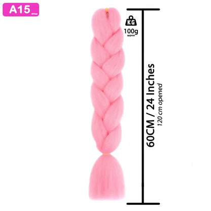 A15 - Jumbo Braiding Hair 24 Inch Pink - Afrihair - 24 Inch