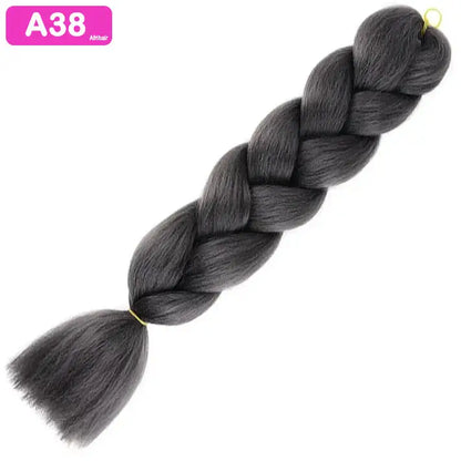 A38 - Jumbo Braiding Hair 24 Inch Dark Grey - Afrihair - 24