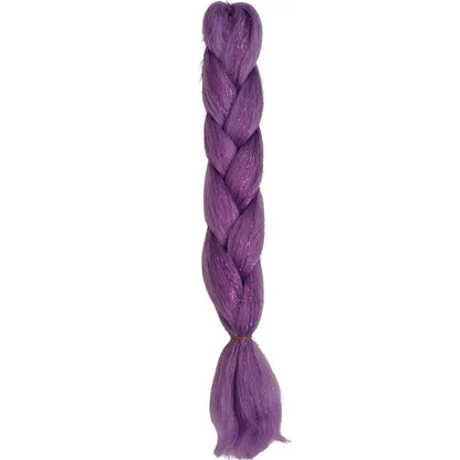 Afrihair Glitter Braid No E36 - Purple - 24 Inch Glitter