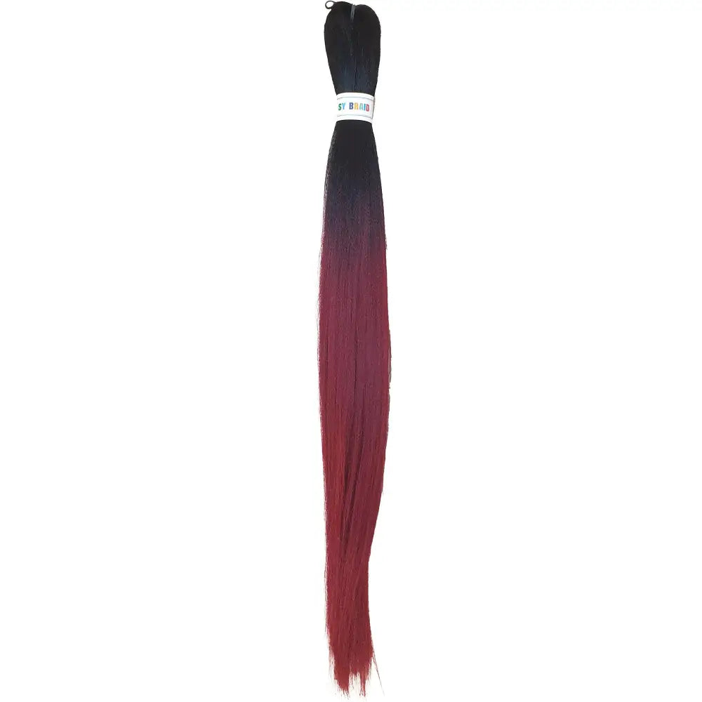 Afrihair Pre Stretched Braid K-B18 - Ombre Black/Maroon | Afrihair