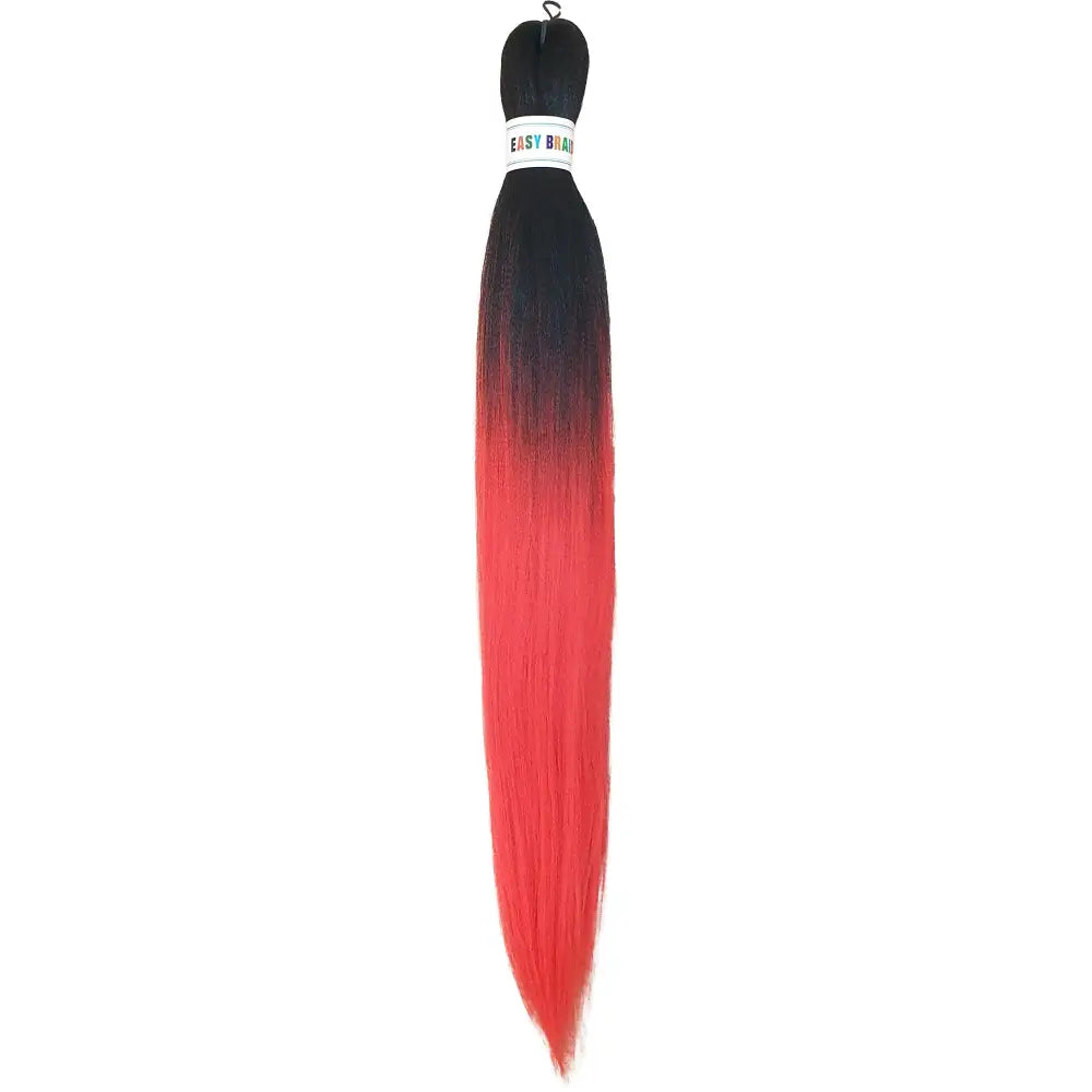 Afrihair Pre Stretched Braid K-B22 - Black/Red - 26 Inch 