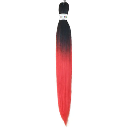 Afrihair Pre Stretched Braid K-B22 - Black/Red - 26 Inch 