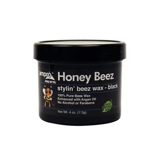 Ampro Honey Beez Wax Black 4 oz - Hair Products & 