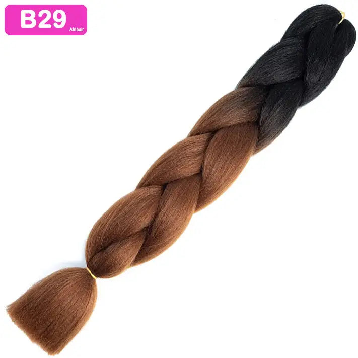 B29 - Jumbo Braiding Hair 24 Inch Ombre Black/Brown