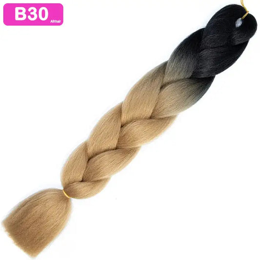 B30 - Jumbo Braiding Hair 24 Inch Ombre Black/Dark Blonde