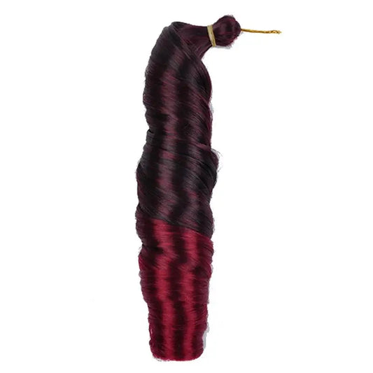 French Curl Braiding Hair - Colour TBUG - Black/Maroon | Afrihair