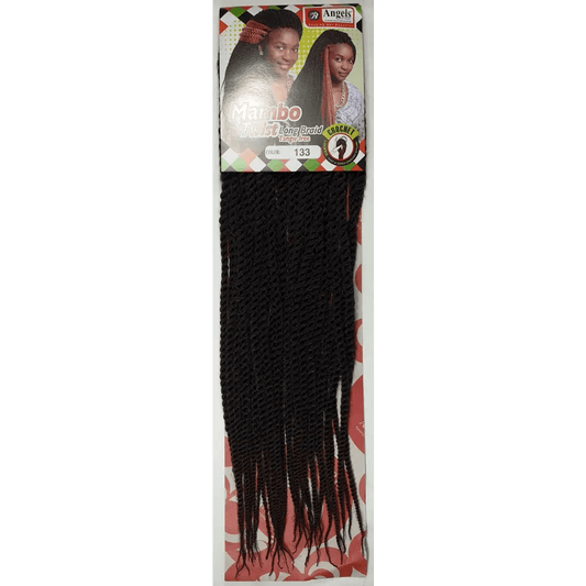 Mambo Twist Crochet Braids Long Colour No 133 - Black / Dark Brown | Afrihair