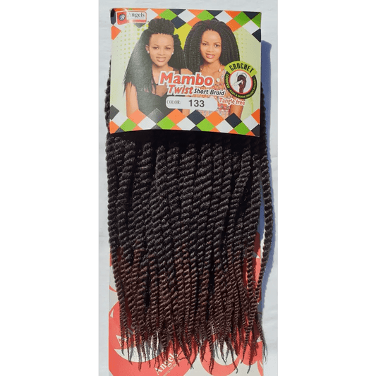 Mambo Twist Crochet Braids Short Colour No 133 - Black / Dark Brown | Afrihair