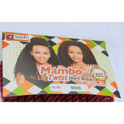 Mambo Twist Crochet Braids Short Colour No 900 - Maroon | Afrihair