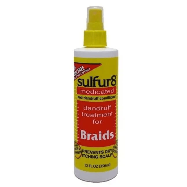 Sulfur 8 Braid Spray Medicated Anti-Dandruff Treatment 12 oz | Afrihair