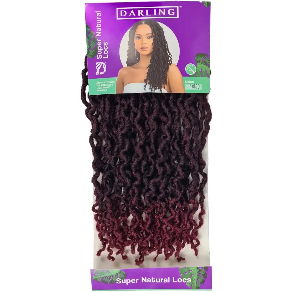 Super Natural Locs Colour 1/900 - Black / Maroon | Afrihair