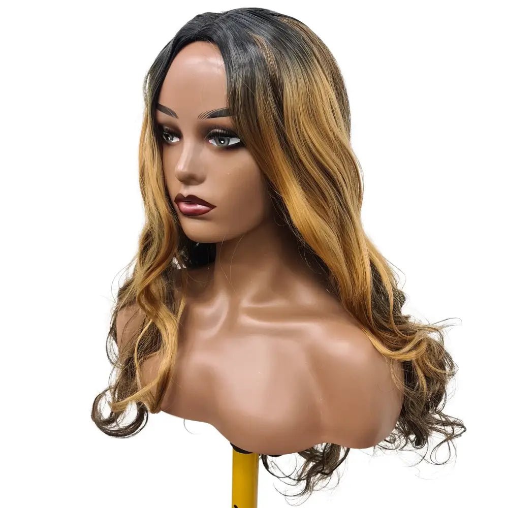 Wig - Ombre Black/Dark Blonde 24 Inch Body Wave | Afrihair