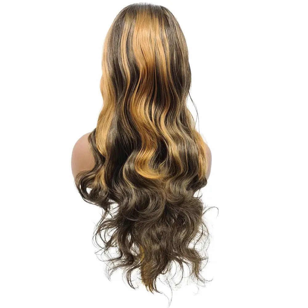 Wig - Ombre Black/Dark Blonde 24 Inch Body Wave | Afrihair